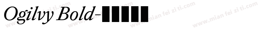 Ogilvy Bold字体转换